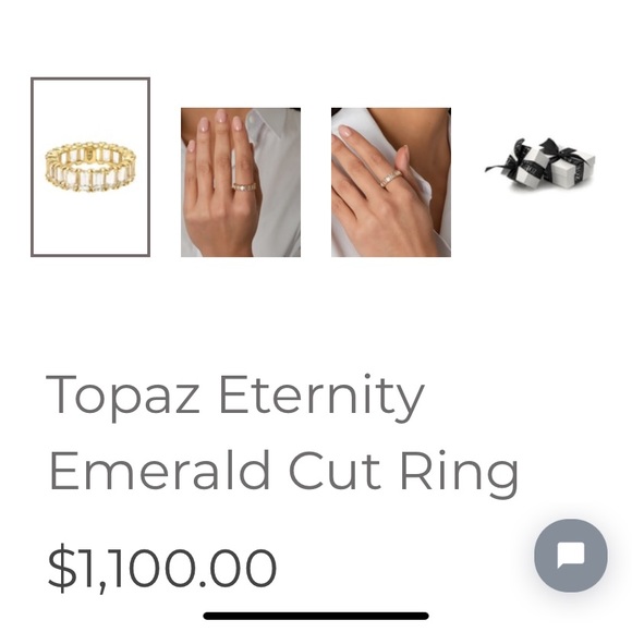 Topaz eternity emerald cut ring! - Picture 1 of 4